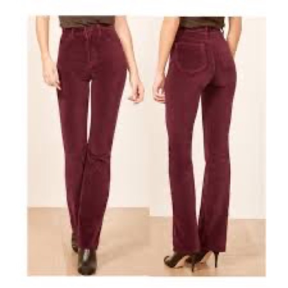 Reformation Mail pants in Aubergine